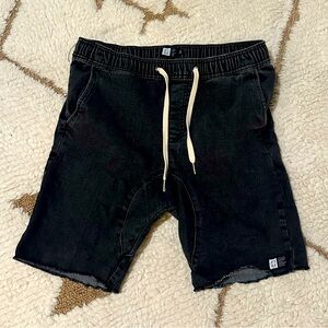 Stretchy black jean shorts